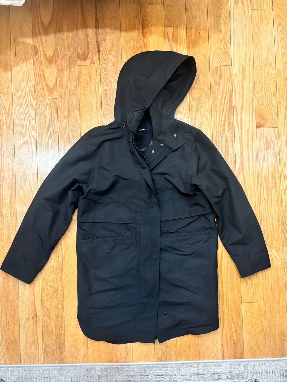Everlane Black Hooded Field Jacket